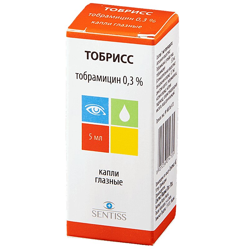 Изображение товара Тобрисс 0, 3% капли глазные 5 мл - антибиотик для лечения глазных инфекций