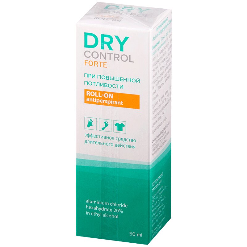 Dry Control Форте дезодорант роликовый от обильного потоотделения без спирта 20% 50 мл deonica антиперспирант энергия витаминов ролик 50