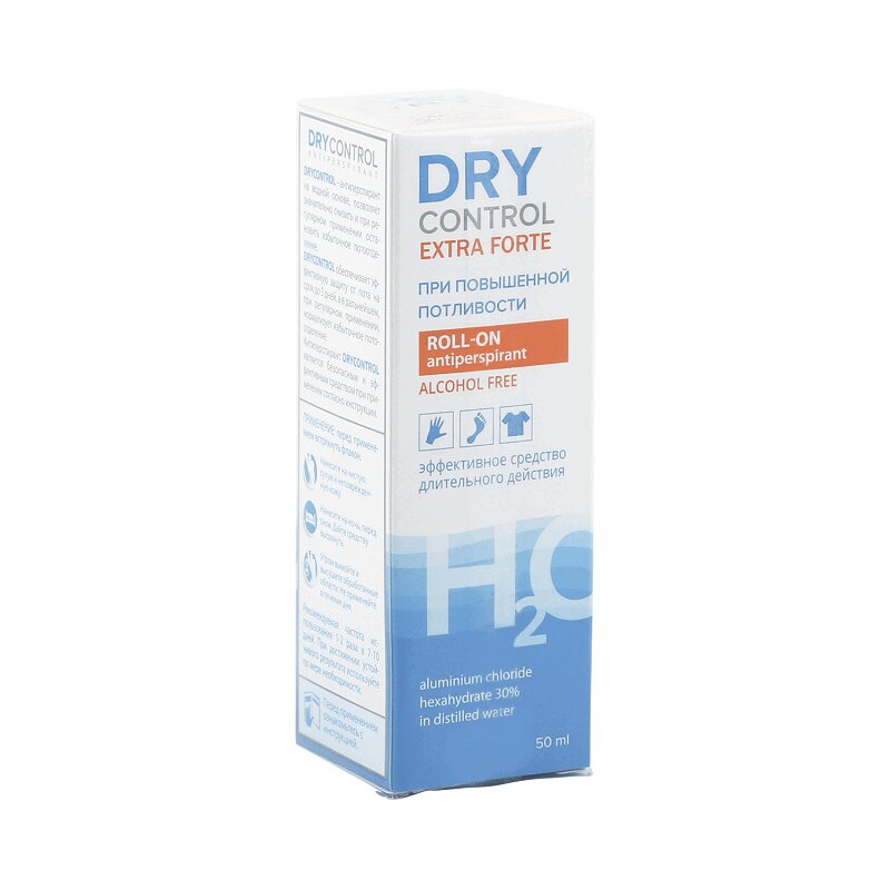 Dry Control Экстра Форте дезодорант роликовый от обильного потоотделения 30% без спирта фл.50 мл аптека панзинорм форте 20000 таб п о кш раств n30