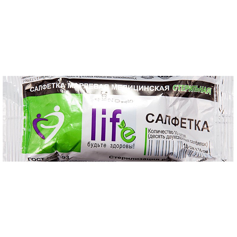 

New Life Салфетка марл мед стер двухслойн 16 см х 14 см 10 шт/СТМ
