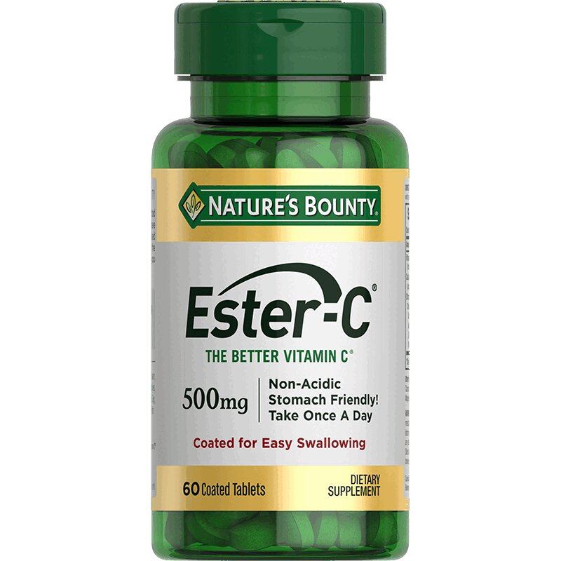 Natures Bounty Эстер-С таблетки 500 мг 60 шт natures bounty мультивитамины для взрослых пастилки 60 шт