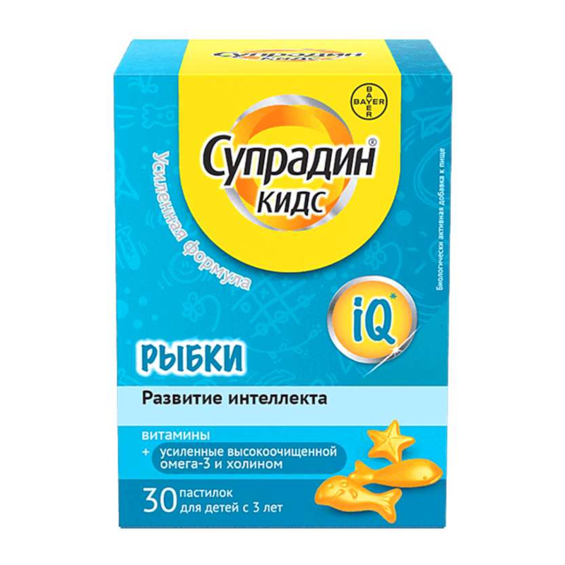 

Супрадин Кидс Рыбки пастилки жевательные 30 шт