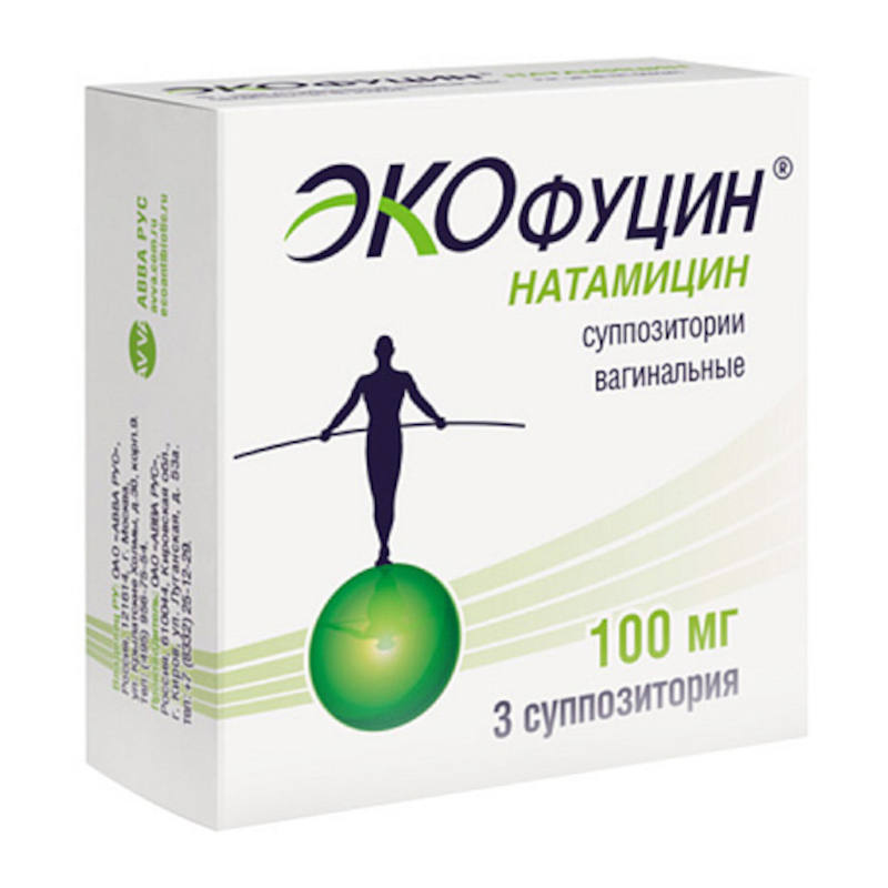 Изображение товара Экофуцин 100 мг суппозитории вагинальные 3 шт