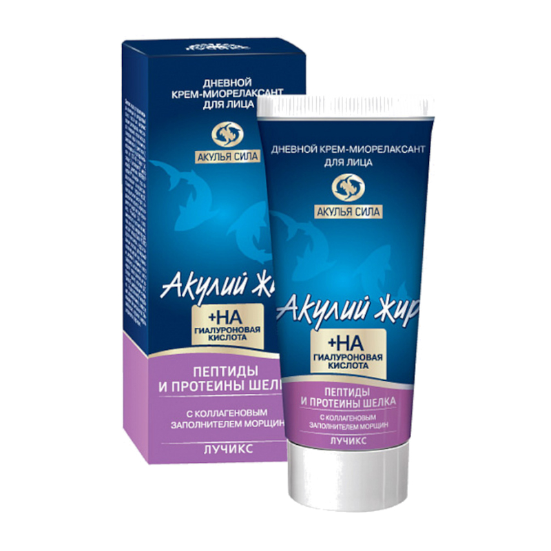 Изображение товара Акулий жир Пептиды и Протеин шелка Крем дневной гиалуроновый 50 мл
