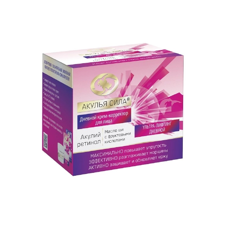 Изображение товара Акулья сила Крем-корректор для лица дневной 50 мл с ретинол и фруктовыми кислотами
