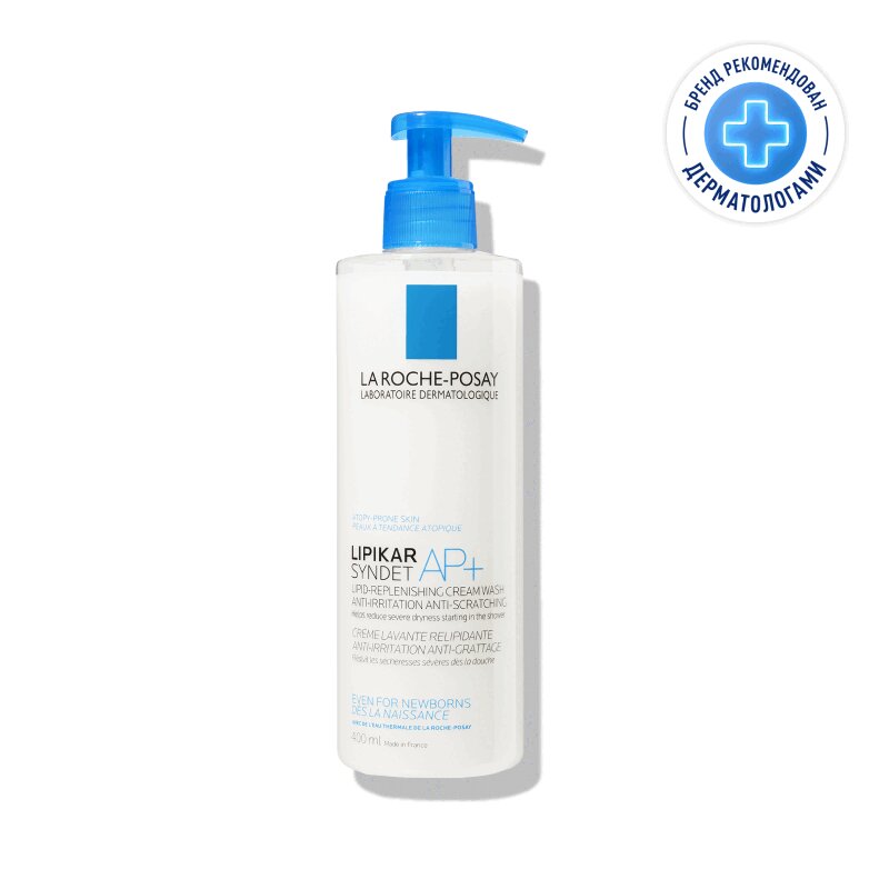 

La Roche-Posay Lipikar Syndet AP+ Крем-гель для душа очищающий для сухой кожи детей и взрослых 400 мл