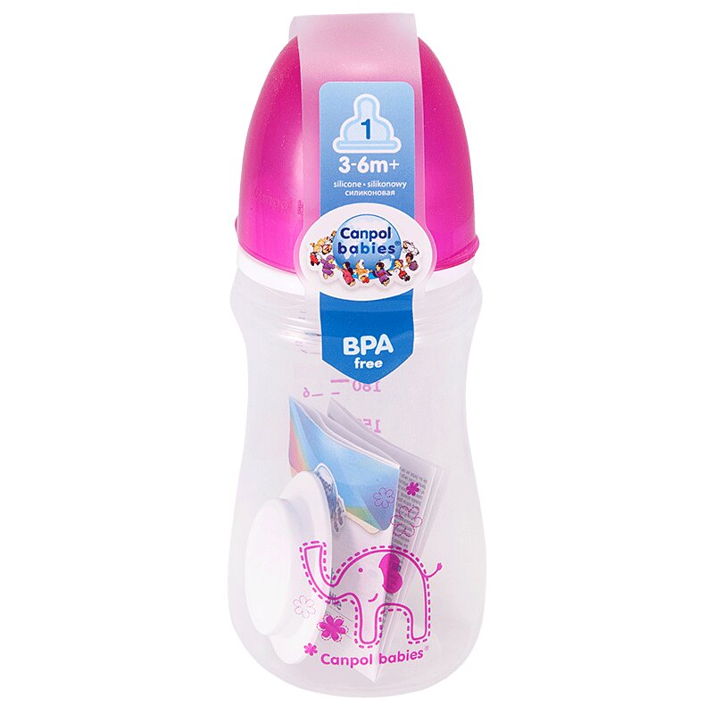 Канпол бутылочка пластиковая с силиконовой соской 120 мл набор для выкармливания котят и щенят flamingo akela 2 соски ерш бутылочка 140 мл