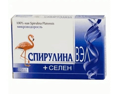 Спирулина ВЭЛ+Селен таблетки 0,5 г 60 шт