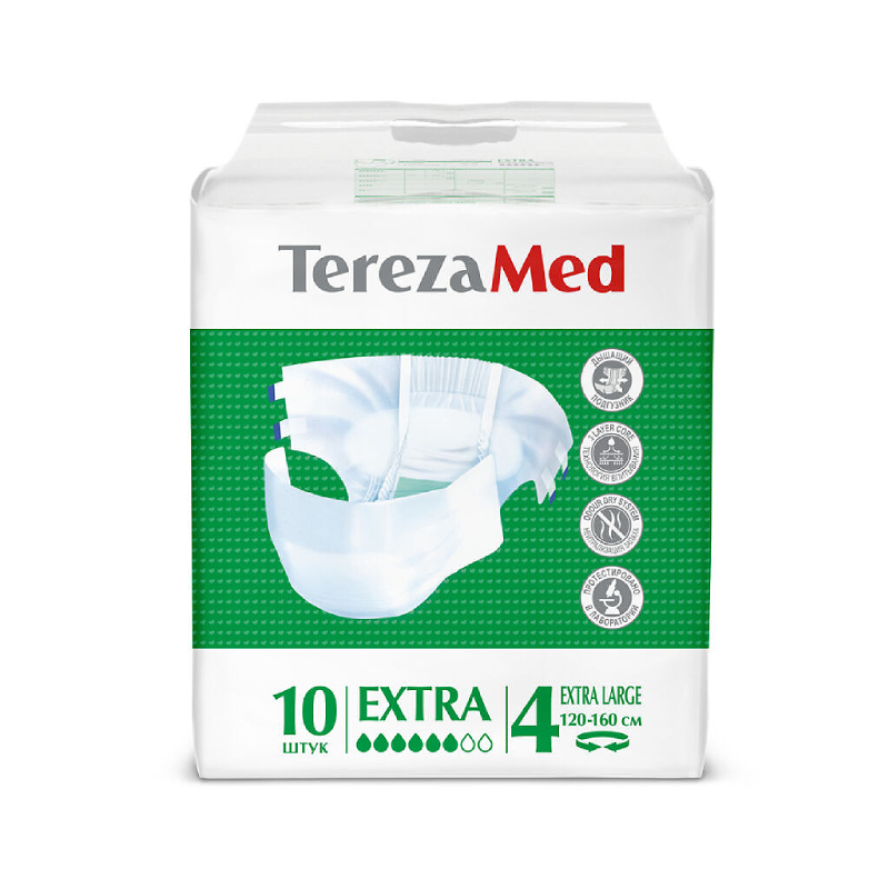 

TerezaMed Extra №4 Подгузники для взрослых размер XL 10 шт