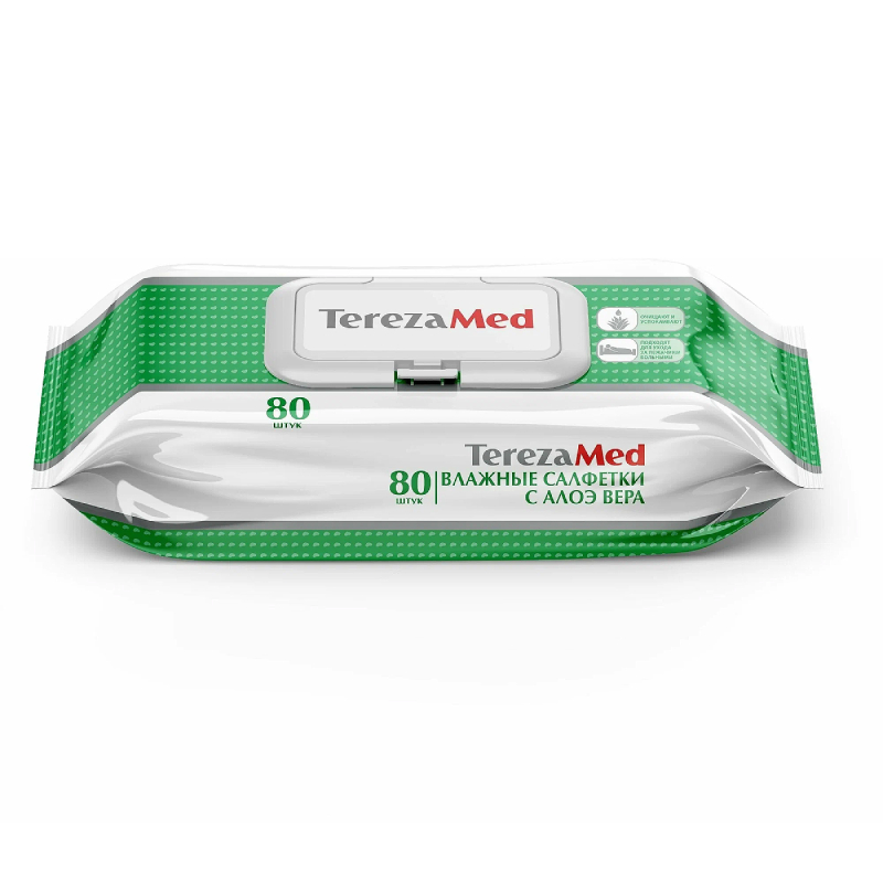 

TerezaMed Салфетки влажные очищающие c Алоэ вера 80 шт