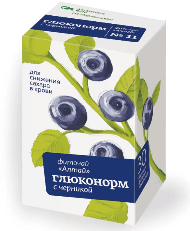 Изображение товара Фиточай Алтай № 11 Глюконорм Ччерника фильтр-пакеты 30 шт