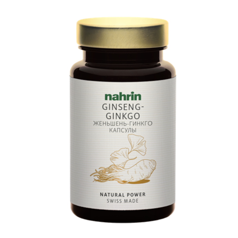 Изображение товара Капсулы Nahrin Женьшень-Гинкго билоба для памяти и энергии 30 шт