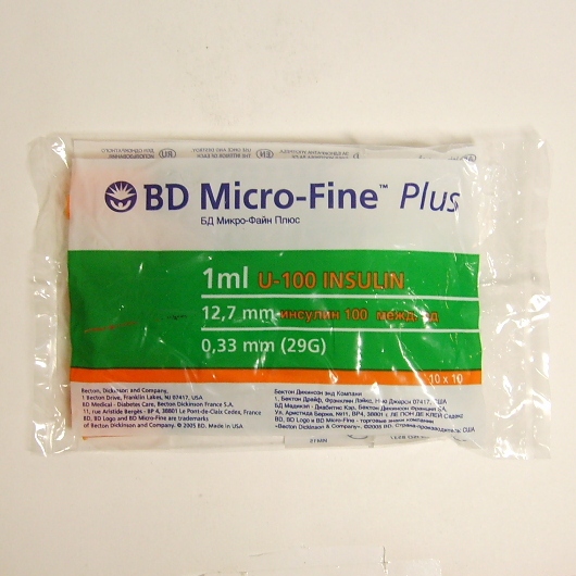 БД Микро-Файн Плюс Шприцы инсулиновые U-100 (0,33х12,7мм) 1 мл 10 шт армолипид плюс табл 30