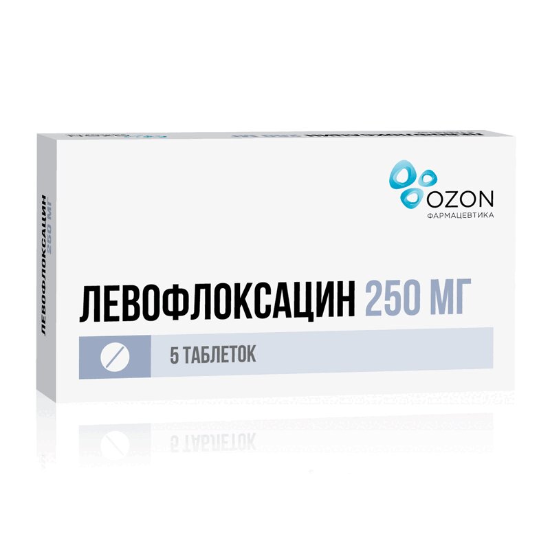 Изображение товара Левофлоксацин 250 мг таблетки 5 шт