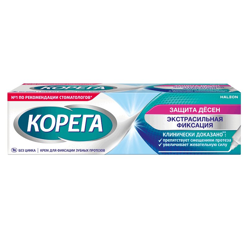 

Корега Защита Десен крем для фиксации зубных протезов 40 г