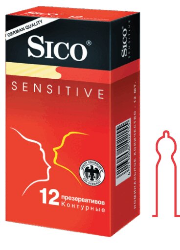 Изображение товара Sico Sensitive Презервативы контурные 12 шт