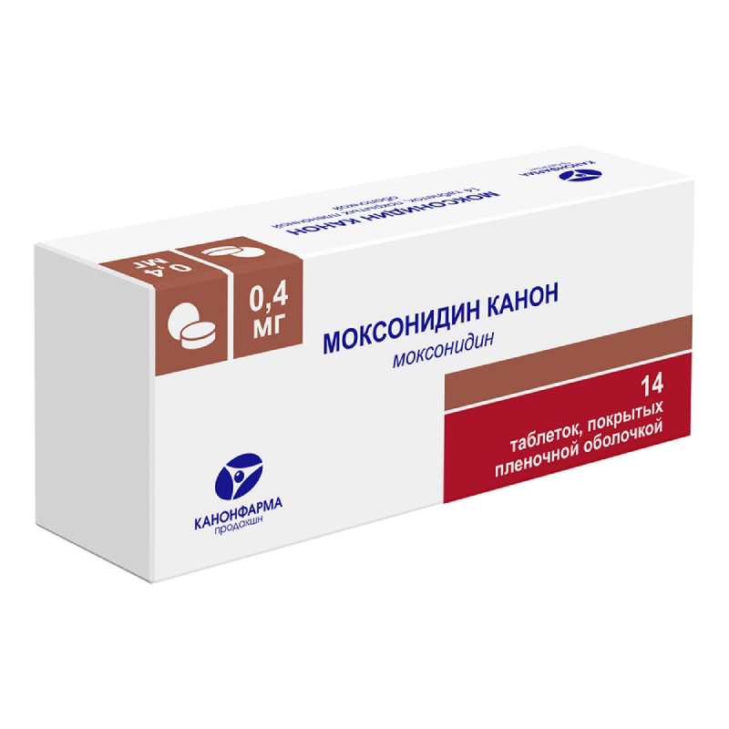 Изображение товара Моксонидин Канон 0,4 мг таблетки 14 шт