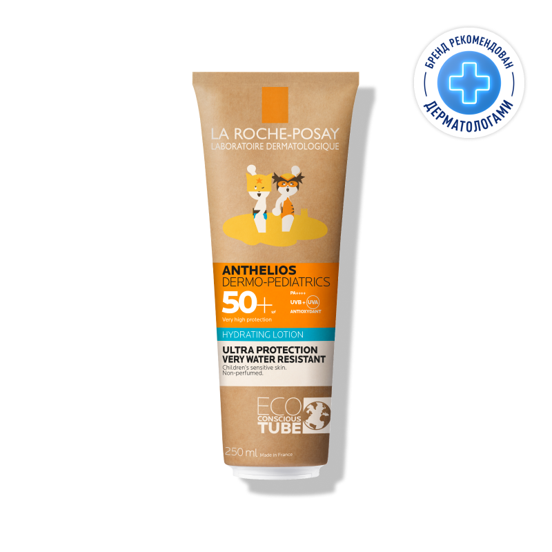 La Roche-Posay Антгелиос Дермо-Педиатрикс Молочко увлажняющее для лица и тела SPF50+ 250 мл ля рош позе антгелиос дермо педиатрикс гель солнцезащитный на влажную кожу spf50 250мл