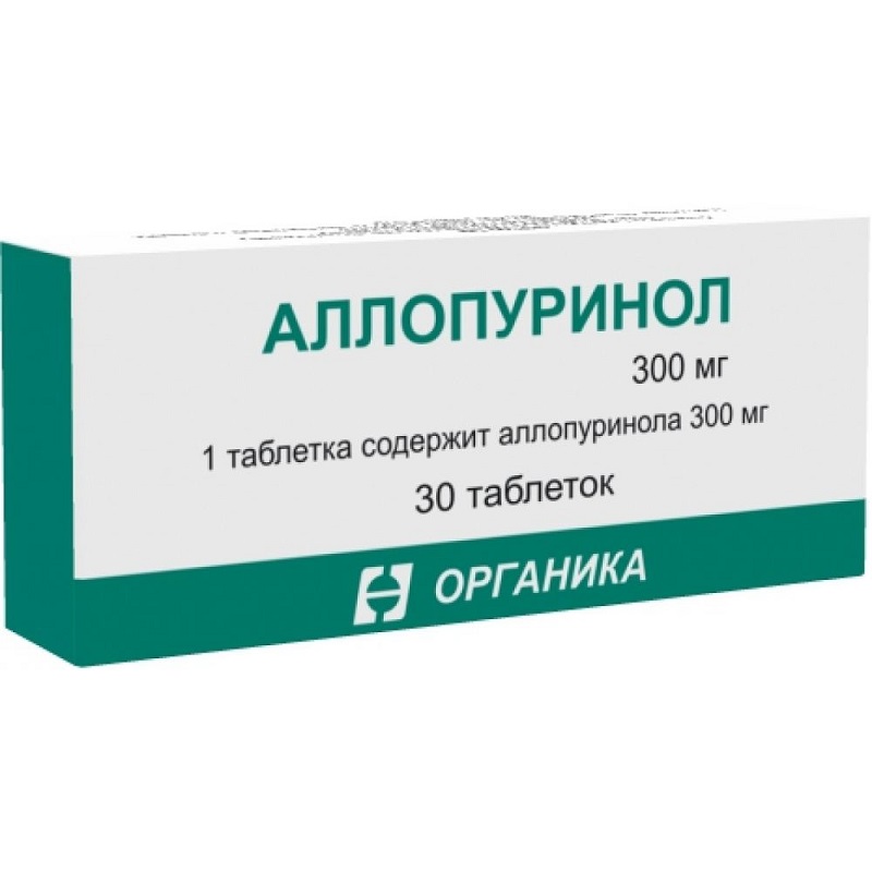 Изображение товара Аллопуринол 300 мг таблетки 30 шт для снижения мочевой кислоты и подагры