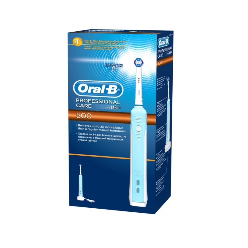 Oral-B Щетка зубная электрическая Профешенл Кэа 500 (D16) зубная щетка sensodyne бережный уход для чувствительных зубов для деликатной чистки мягкая в ассортименте