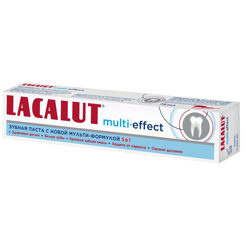 Зубная паста Лакалют Мульти-Эффект 75 мл зубная паста lacalut мульти эффект 75 мл