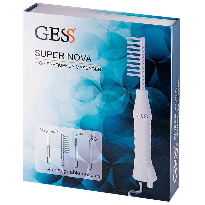 Аппарат для дарсонвализации Дарсонваль с 4 насадками GESS-623 more trav фито шампунь от выпадения волос и проблем кожи головы 2 460