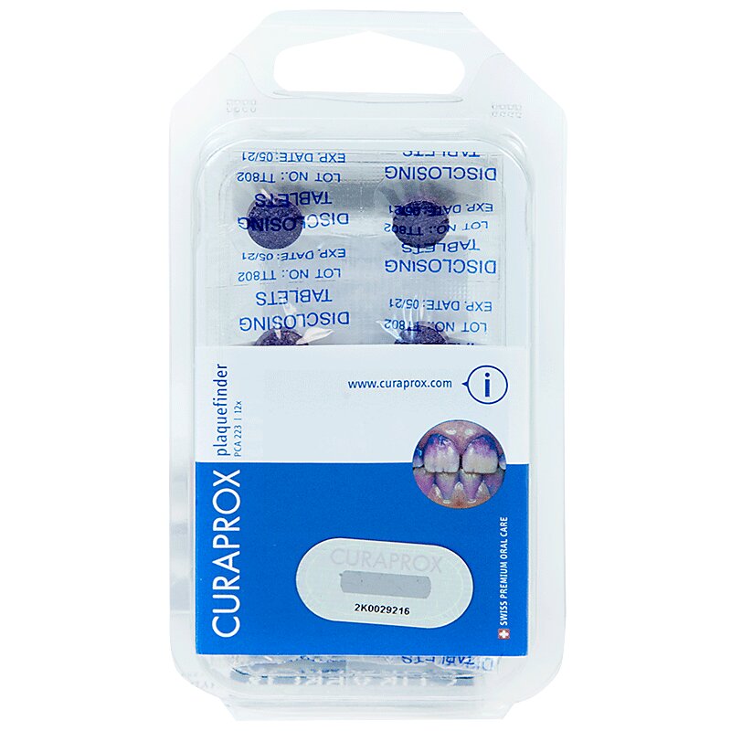 Curaprox Таблетки для индикации зубного налета 12 шт айсдент таблетки для очищения зубных протезов био интенсив 30 шт