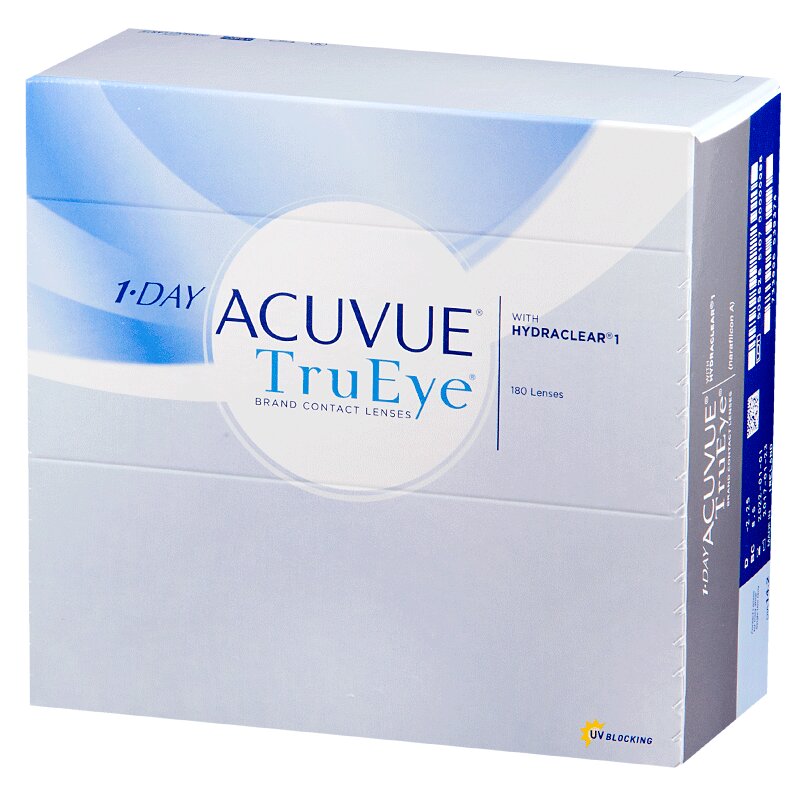 Линза контактная Acuvue 1-DAY TruEye BC=8,5 -1,00 30 шт линза контактная dailies total 1 bc 8 5 2 50 30 шт