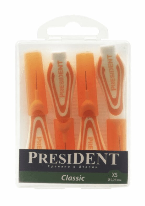 

Ершик PresiDENT Классик д/межзубных пространств р.XS 4 шт
