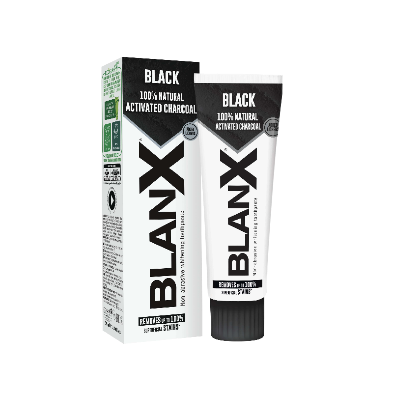 Blanx Зубная паста Черный уголь отбеливание 75 мл blanx white shock зубная паста отбеливающая 75 мл