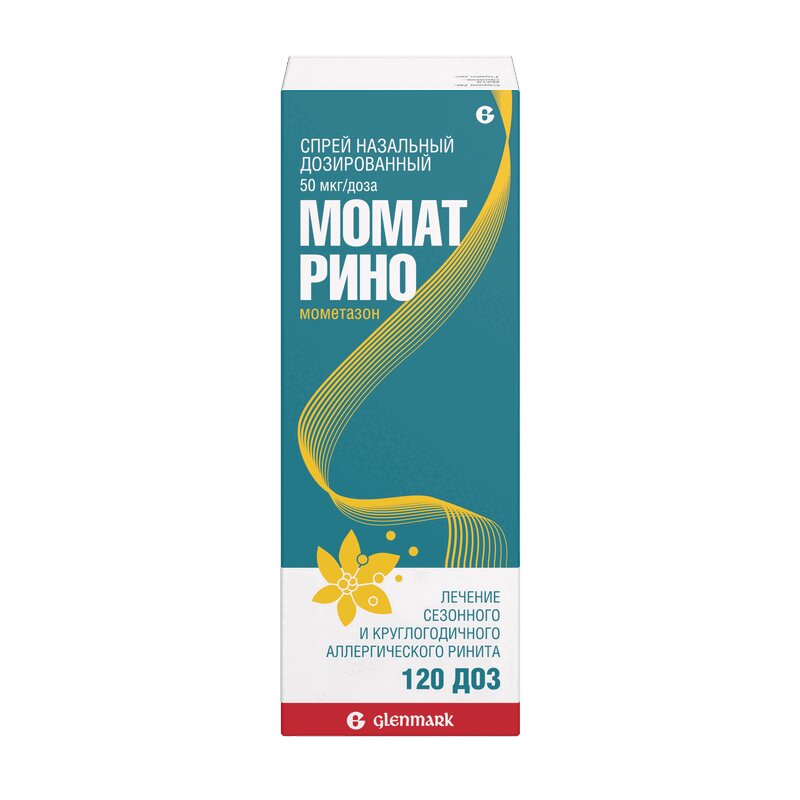 Момат Рино спрей 50 мкг/доза 120доз фл.с доз. момат рино спрей наз дозир 50мкг доза 60доз