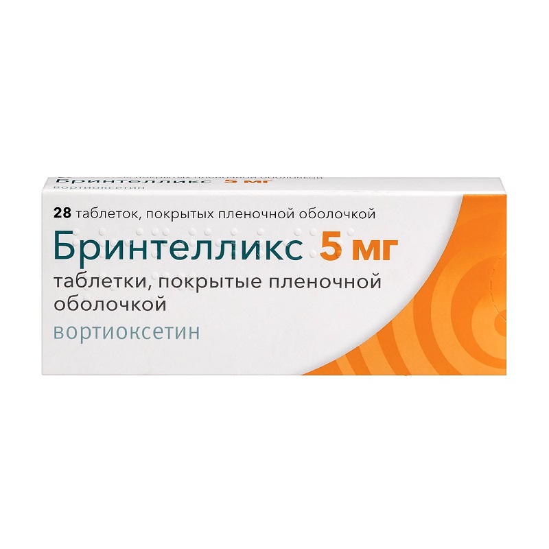Изображение товара Бринтелликс 5 мг таблетки 28 шт для лечения депрессии