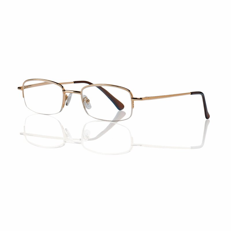 

Очки корригирующие Kemner Optics металл.полукруглые для чтения +3,0 золотые