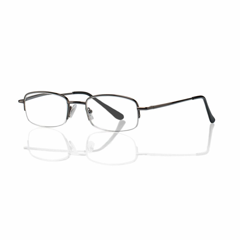 

Очки корригирующие Kemner Optics металл.полукруглые для чтения +1,0 темно-серые