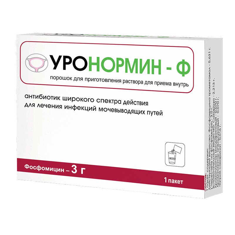 Изображение товара Уронормин-Ф 3 г порошок для лечения инфекций мочевыводящих путей
