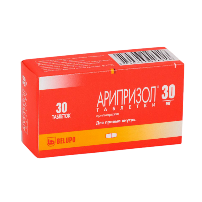 Изображение товара Арипипразол 30 мг таблетки 30 шт БЕЛУПО д.д. для лечения шизофрении и биполярных расстройств