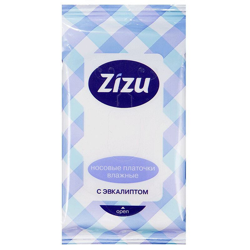 Zizu Платки носовые влажные 10 шт клинекс платки бумажные носовые ультра софт 1 шт