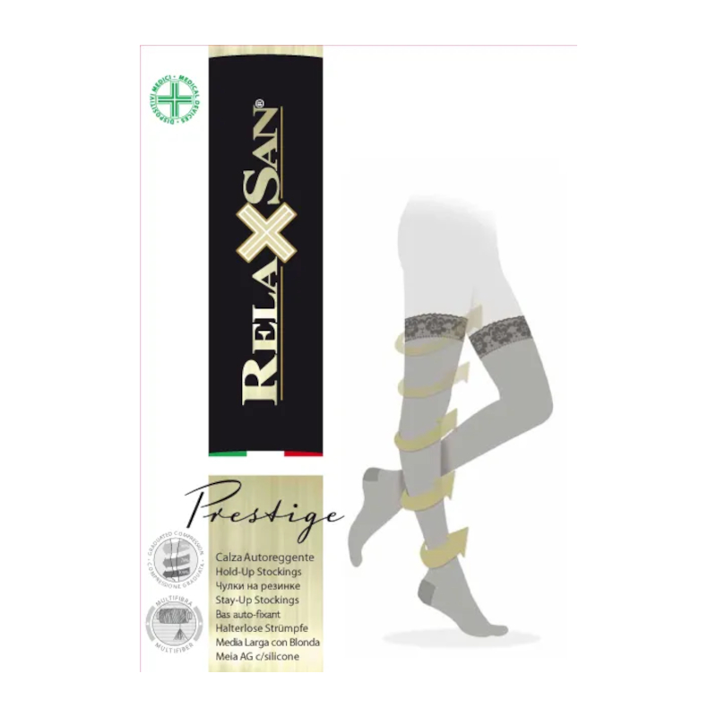 Изображение товара Компрессионные чулки Relaxsan Prestige 1 класс, 140 den, размер 2, черные