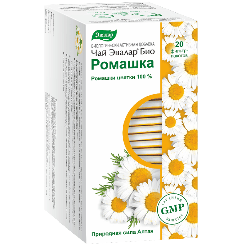

Эвалар Био Чай Ромашка фильтр-пакеты 1,2 г 20 шт