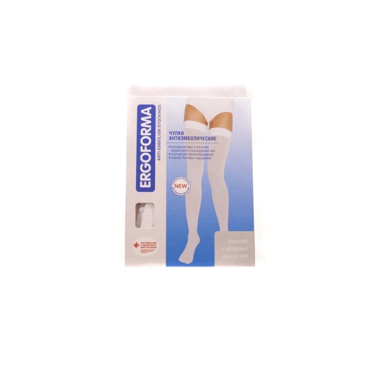 

Эргоформа Чулки антиэмболические (25 mmHg) 2 компрес.р.2/ М белый