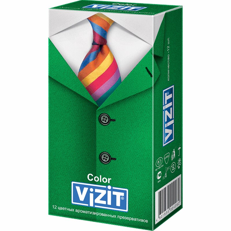 Изображение товара Vizit Color Презервативы цветные ароматизированные 12 шт