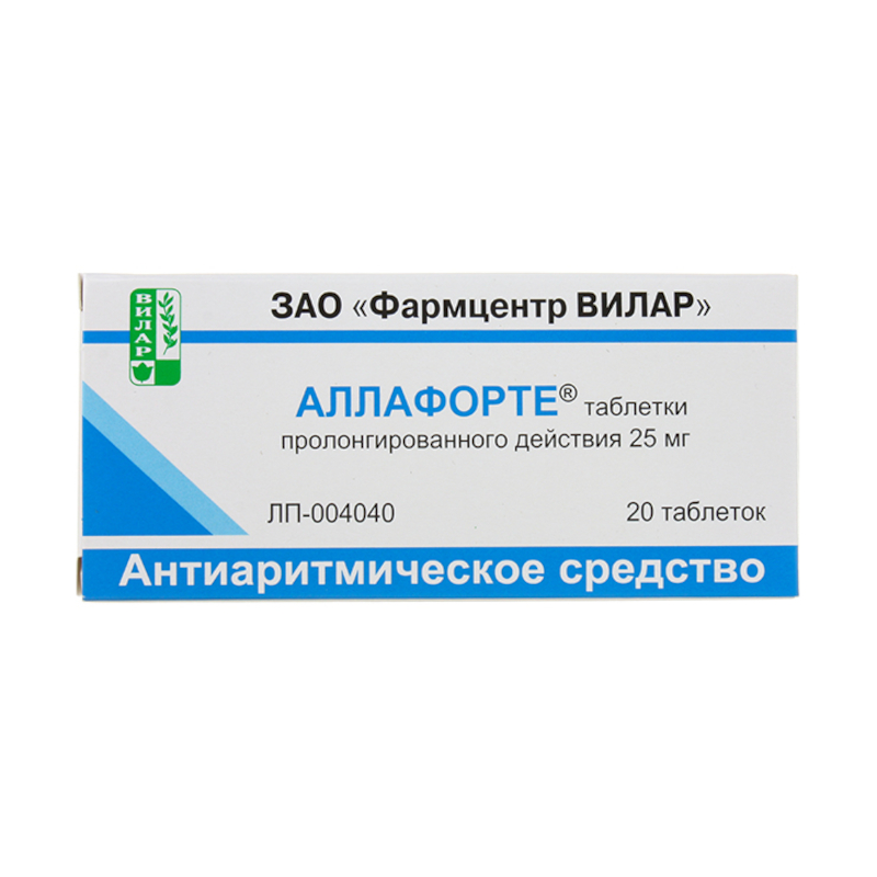 Изображение товара Аллафорте 25 мг таблетки с пролонгированным высвобождением 20 шт