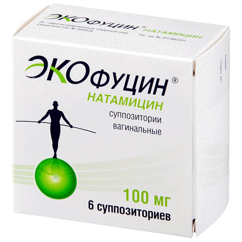 Экофуцин суппоз.вагин.100 мг 6 шт кетоконазол суппоз вагин 400 мг 10