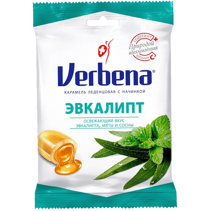 Вербена Эвкалипт карамель пак.60 г 1 шт Эвкалипт-Мята-Сосна виталор карамель леденцовая шиповник вит с 60г