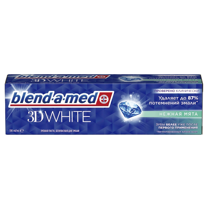 Изображение товара Blend-a-med 3D White Зубная паста Нежная мята 100 мл Изображение товара Blend-a-med 3D White Зубная паста Нежная мята 100 мл