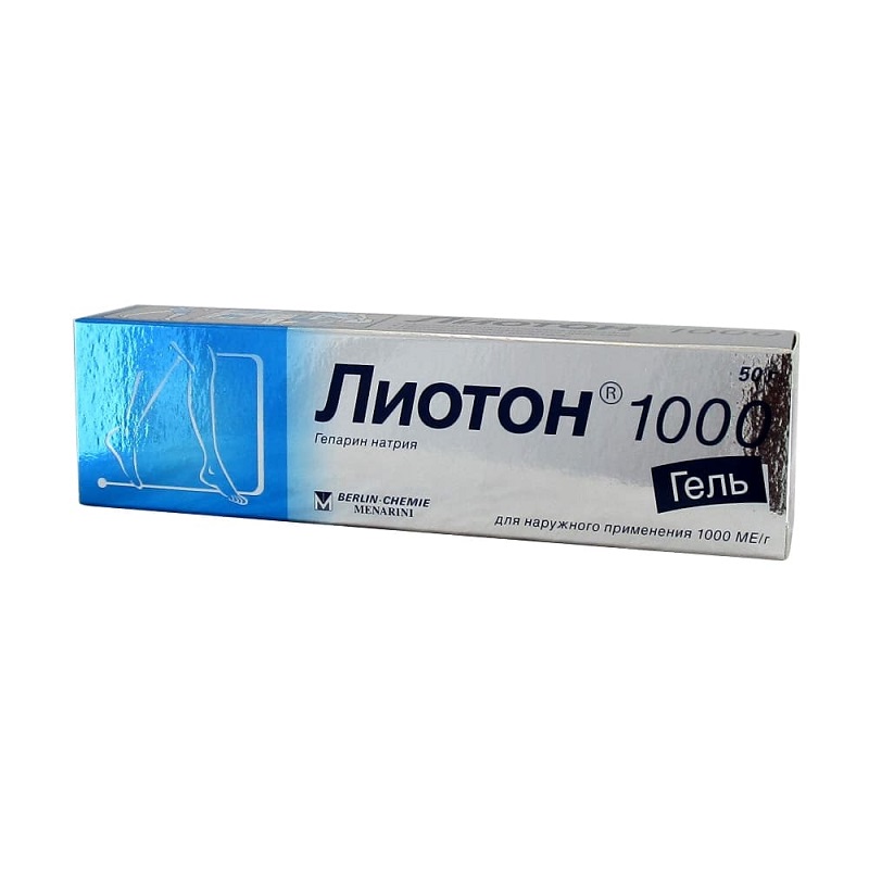 Лиотон 1000 гель д/наруж.прим.1000МЕ/г туба 50г
