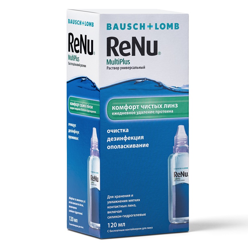 

ReNu MultiPlus раствор для ухода за контактными линзами 120 мл