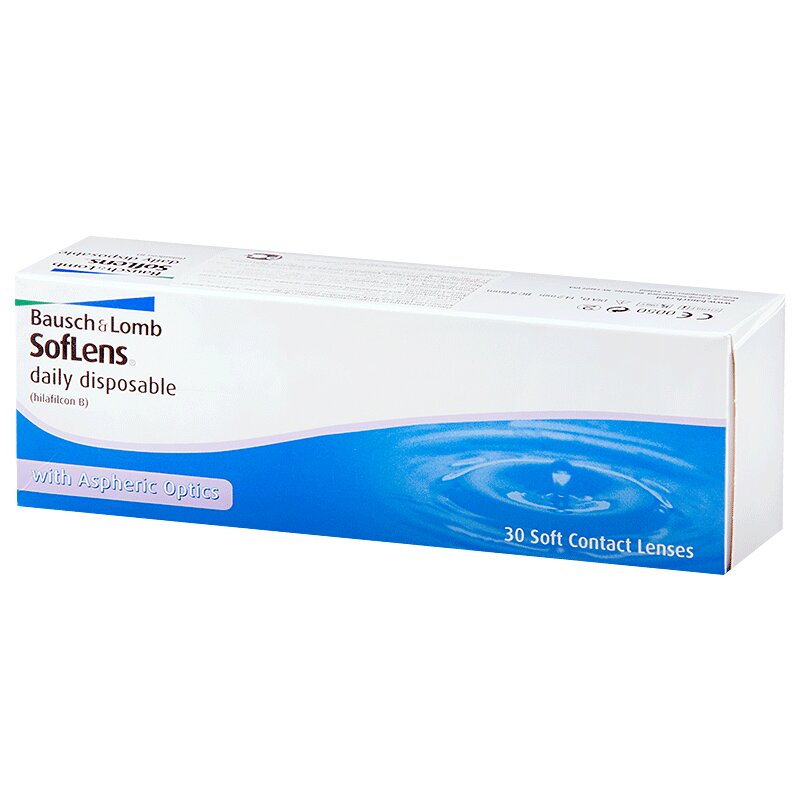 Линза контактная SofLens Daily Disposable BC=8,6 -2,50 30 шт аня и даня и новый год на весь год