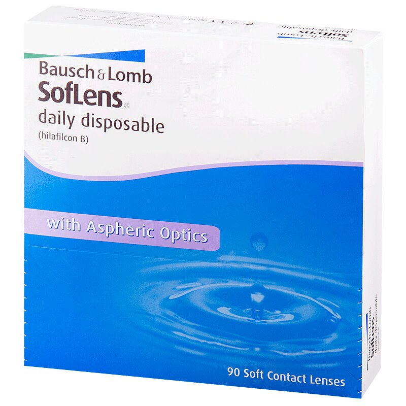 Линза контактная SofLens Daily Disposable BC=8,6 -1,50 90 шт линза контактная acuvue 1 day moist bc 8 5 3 50 30