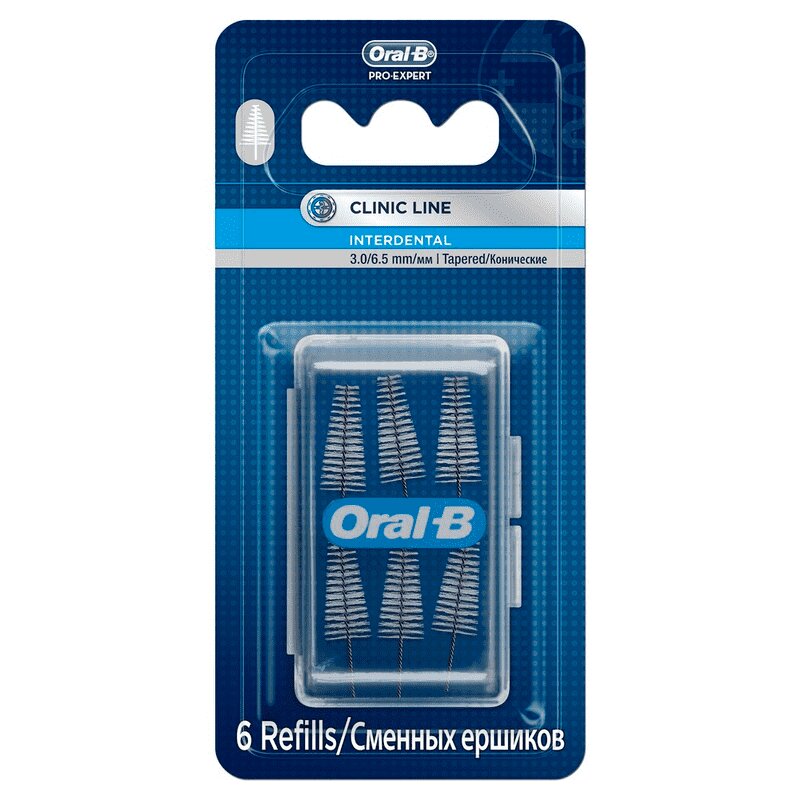 

Oral-B Ершики сменные конические для межзубной щетки 6 шт